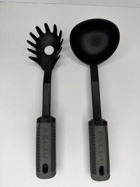 EKCO Gray Textured Handle Kitchen Utensil Set